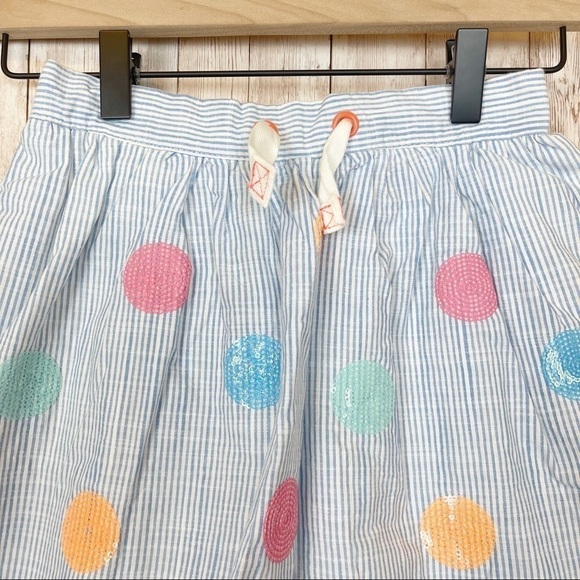 Cat & Jack Striped Multicolor Sequin Dotted Skirt Size Medium Girls - Picture 2 of 10